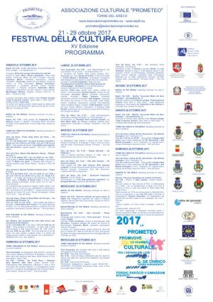 Manifesto Festival cultura europea 2017 Lapilli