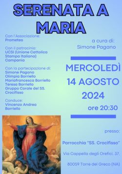 Locandina Prometeo serenata a Maria 14 8 2024