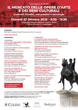 locandina convegno Arte e Mercato 250